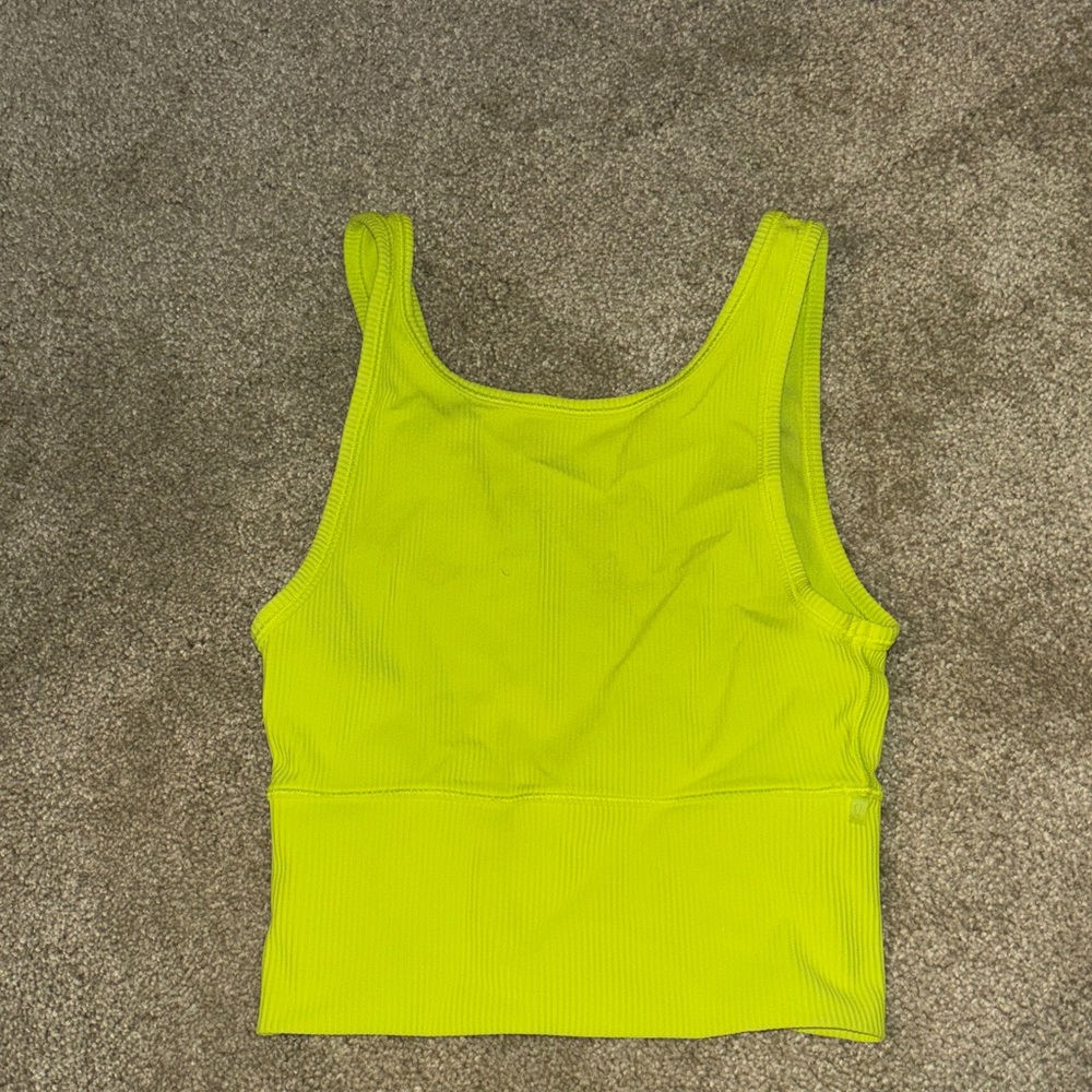 lululemon athletica Neon Yellow Tank Top